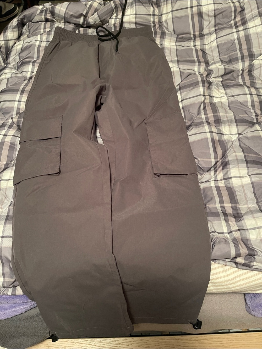 Men's Cargo Drawstring Pants - Gray